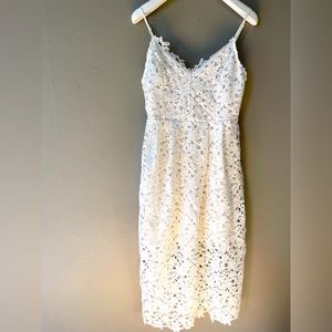 Brand New ASTR the Label - White Lace Midi Dress